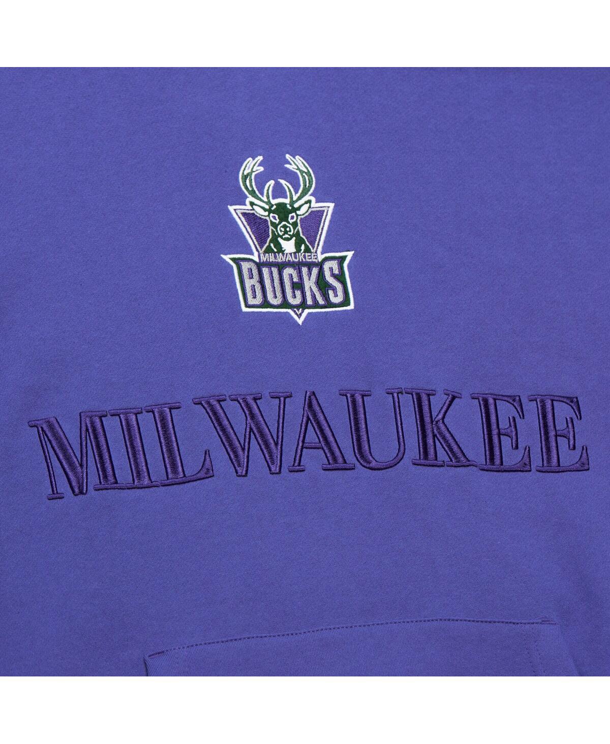 Mitchell & Ness Men'sMilwaukee Bucks Hardwood Classics Team Og 3.0 Pullover Hoodie - Purple