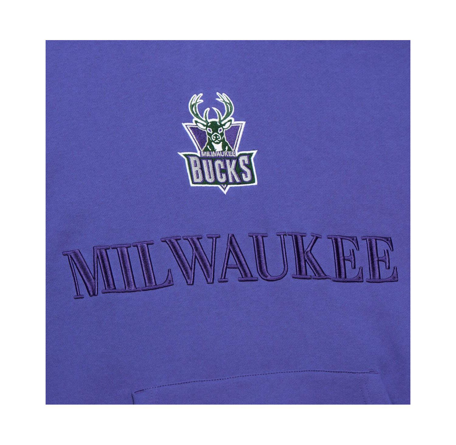 Men's Purple Milwaukee Bucks Hardwood Classics Team OG 3.0 Pullover Hoodie