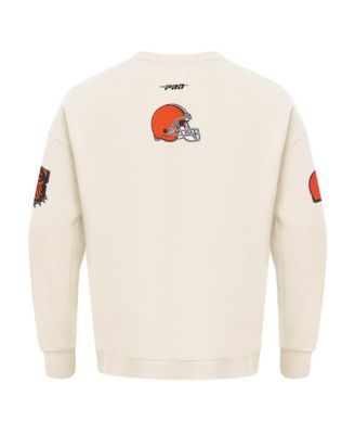 Men's Cream Cleveland Browns Turn It Up Pullover Sweatshirt