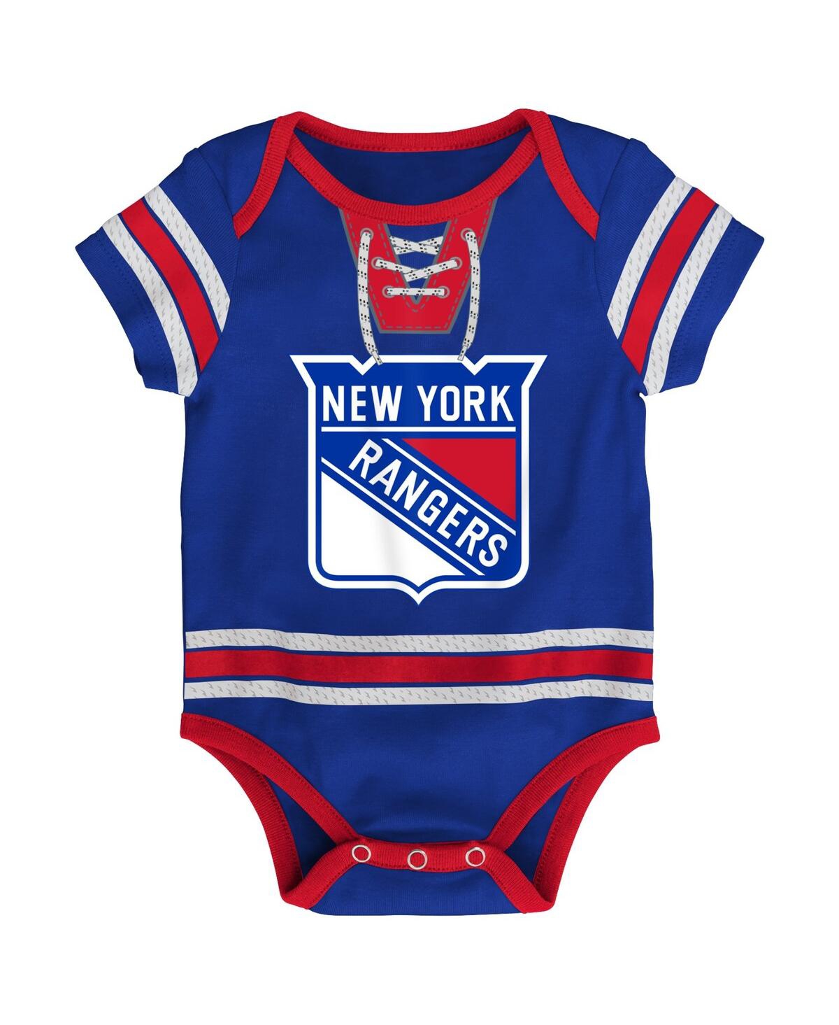 Outerstuff Baby Boys And Girls Blue New York Rangers Hockey Jersey Bodysuit In Blue