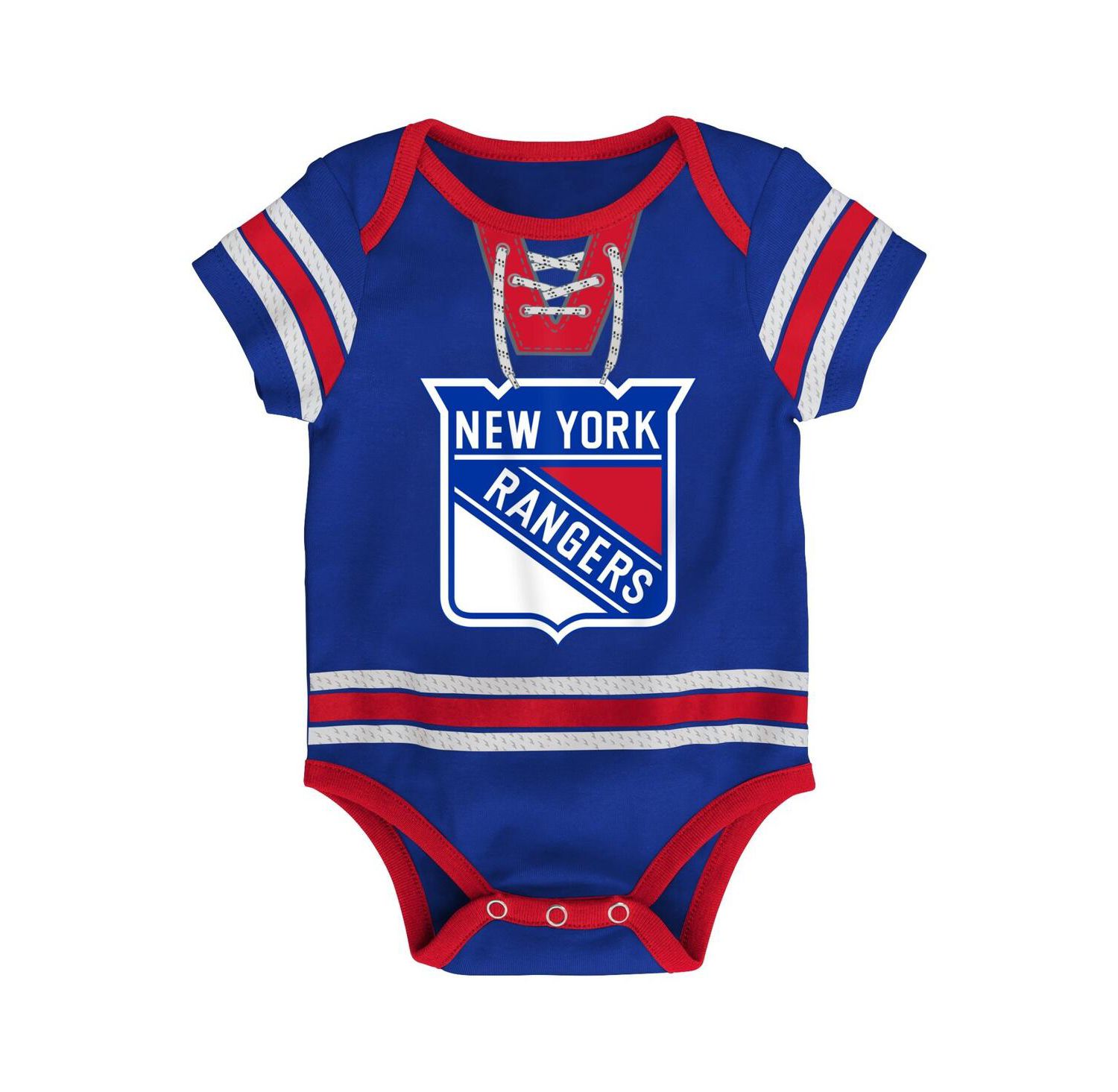 Baby Boys and Girls Blue New York Rangers Hockey Jersey Bodysuit