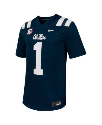 Men's 1 Navy Ole Miss Rebels Untouchable Football Jersey
