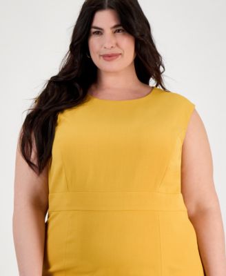 Plus Size Cap Sleeve Princess Seam Dress 