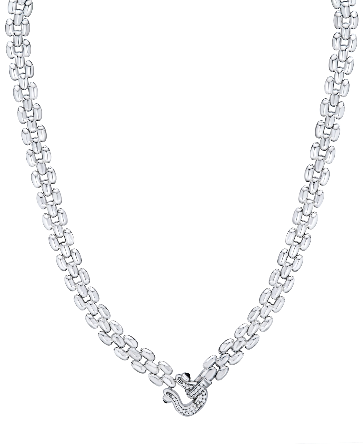 Diamond Horseshoe Clasp Panther Link 18