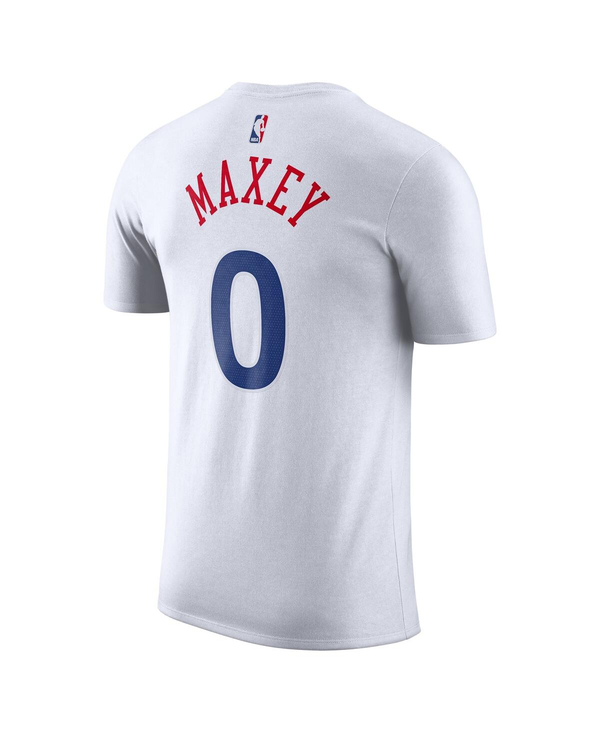Nike Men'sTyrese Maxey Philadelphia 76ers 2024/25 City Edition Name Number T-Shirt - White