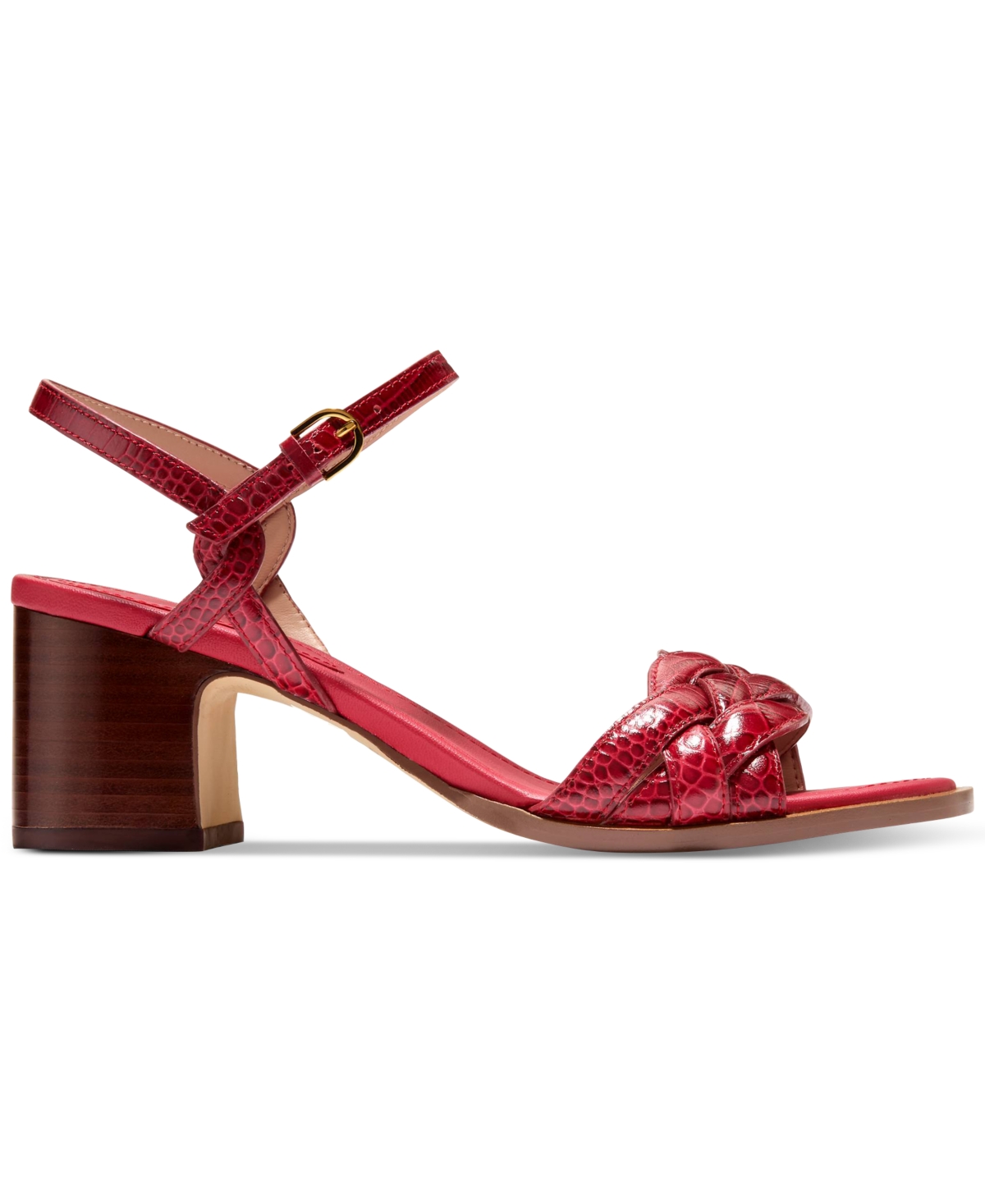 Cole Haan Women's Ambrose Braid Dress Sandals In Rio Red Croc