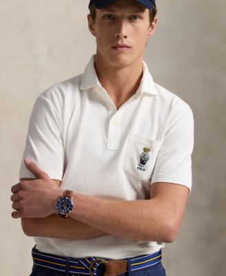Men's Custom Slim Polo Bear Mesh Polo Shirt
