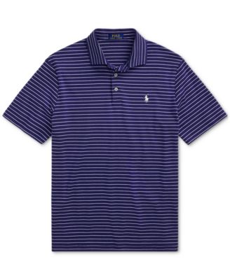 Men's Classic-Fit Striped Soft Cotton Polo Shirt