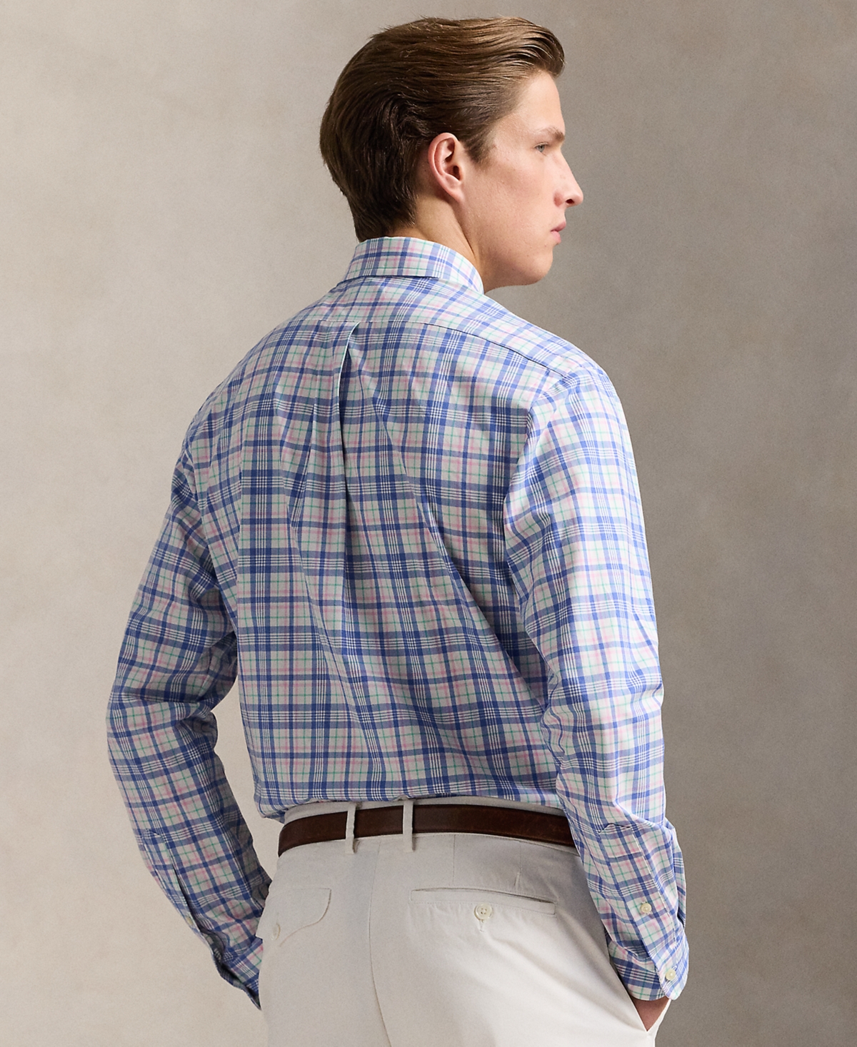 Polo Ralph Lauren Men's Slim-fit Stretch Poplin Shirt In Blue,green