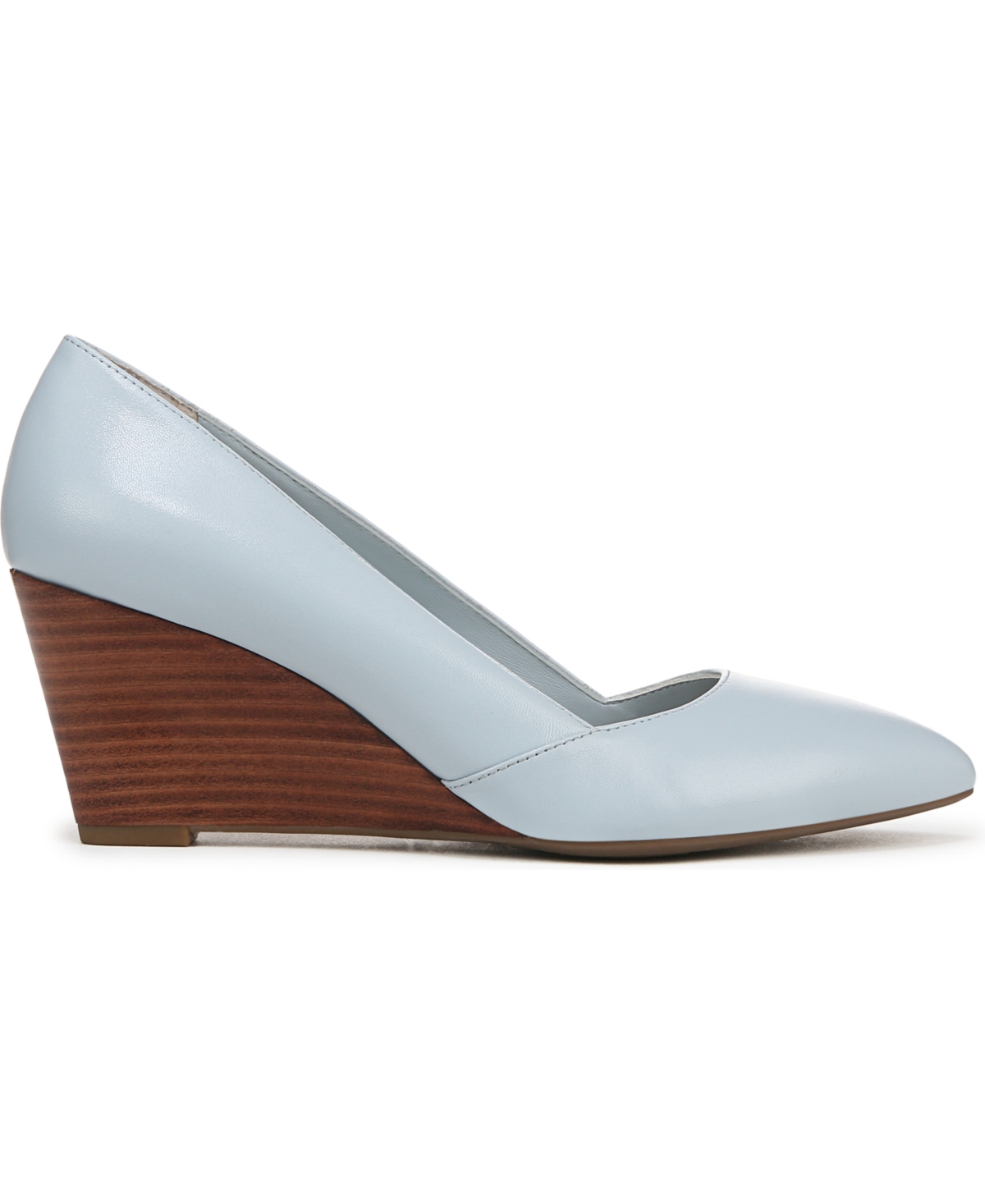 Franco Sarto Women's Frankie Pointed Toe Wedge Pumps In Soft Blue Leather