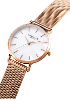 Women's Watch Round case 33mm Two-Tone Stainless Steel Bracelet Victoria Hyde