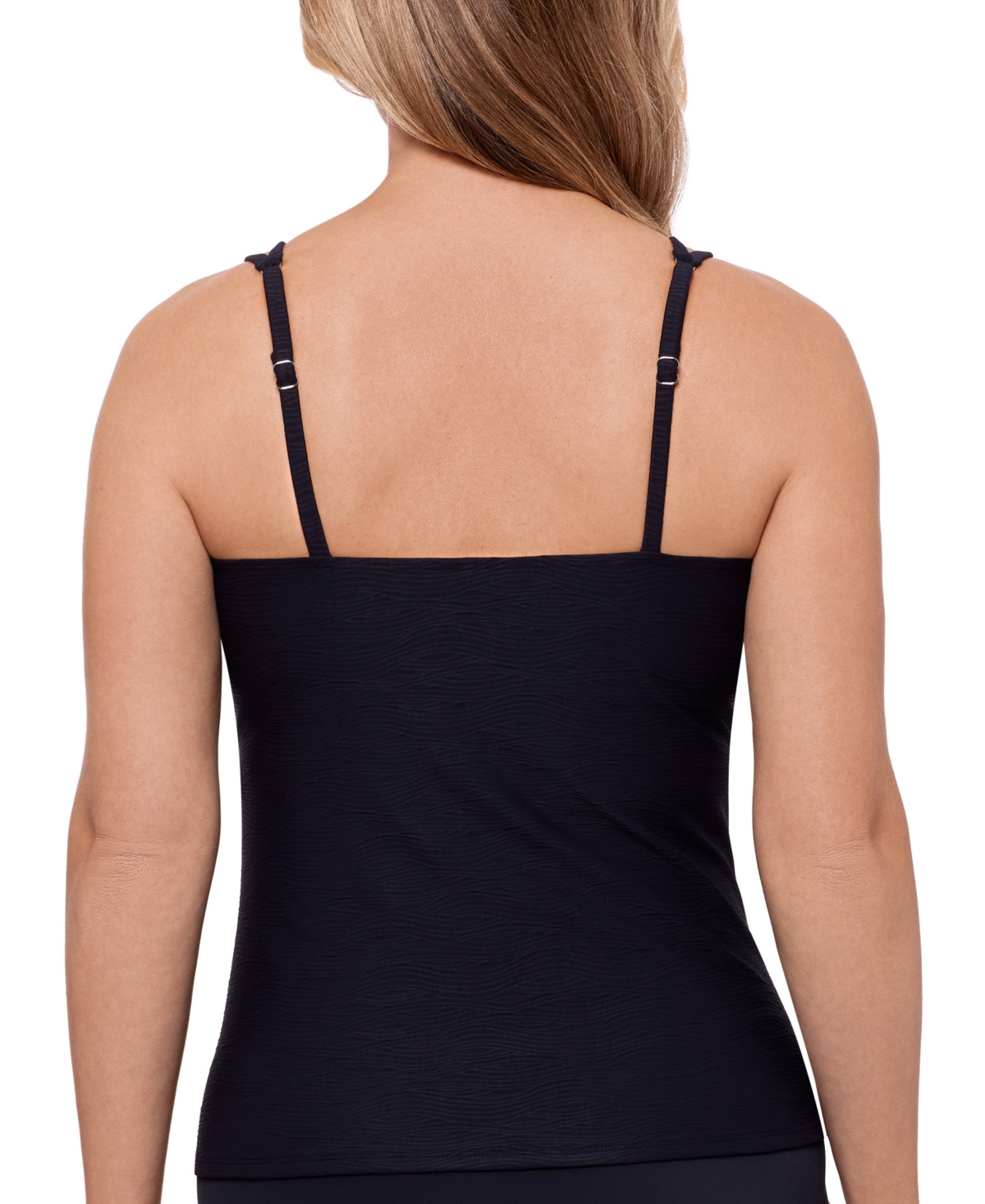 Shop Swim Solutions Women's Tunnel Tankini Top, Exclusively At Macy's In Making Waves