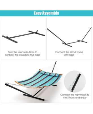 2-Person Heavy-Duty Hammock Stand with Storage Bag