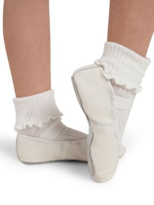 Girls Daisy Ballet Shoe White