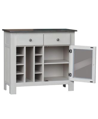Gwinn Buffet Storage Cabinet with Wine Rack, White