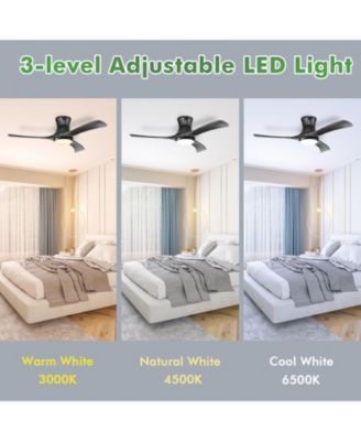 52 Inch Flush Mount Ceiling Fan with LED