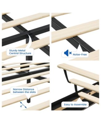 Full Size Floating Bed Frame with LED Lights
