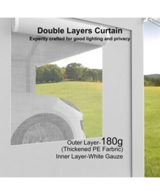 12x20FT Portable Garage, 12'x20' Carport Heavy Duty, Galvanized Frame & 180 g PE Waterproof Canopy, with 4 Doors (Included 2 Side Doors), and 4 Windows, for Pickup Truck, and Boat