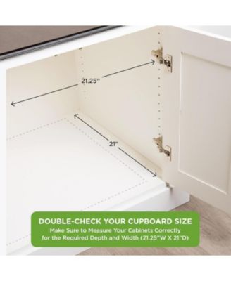 20 x 20 In Bamboo Wooden Pull Out Cabinet Organizer with Heavy Duty Metal Rails