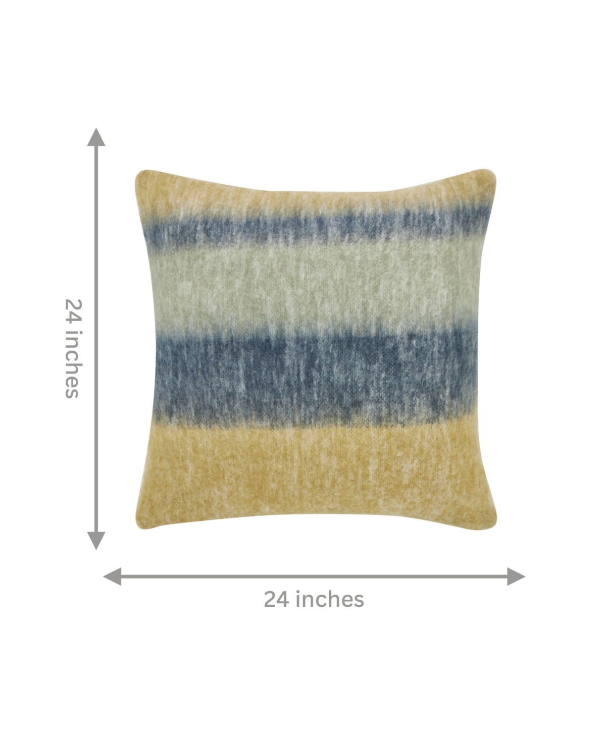 Ihi Home Highland Mist Mohair Pillow, Multicolor, 20