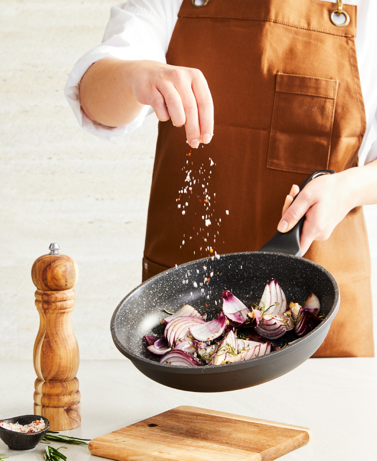 Cuisine::pro Granite 11" Cast Aluminum Frypan In Black
