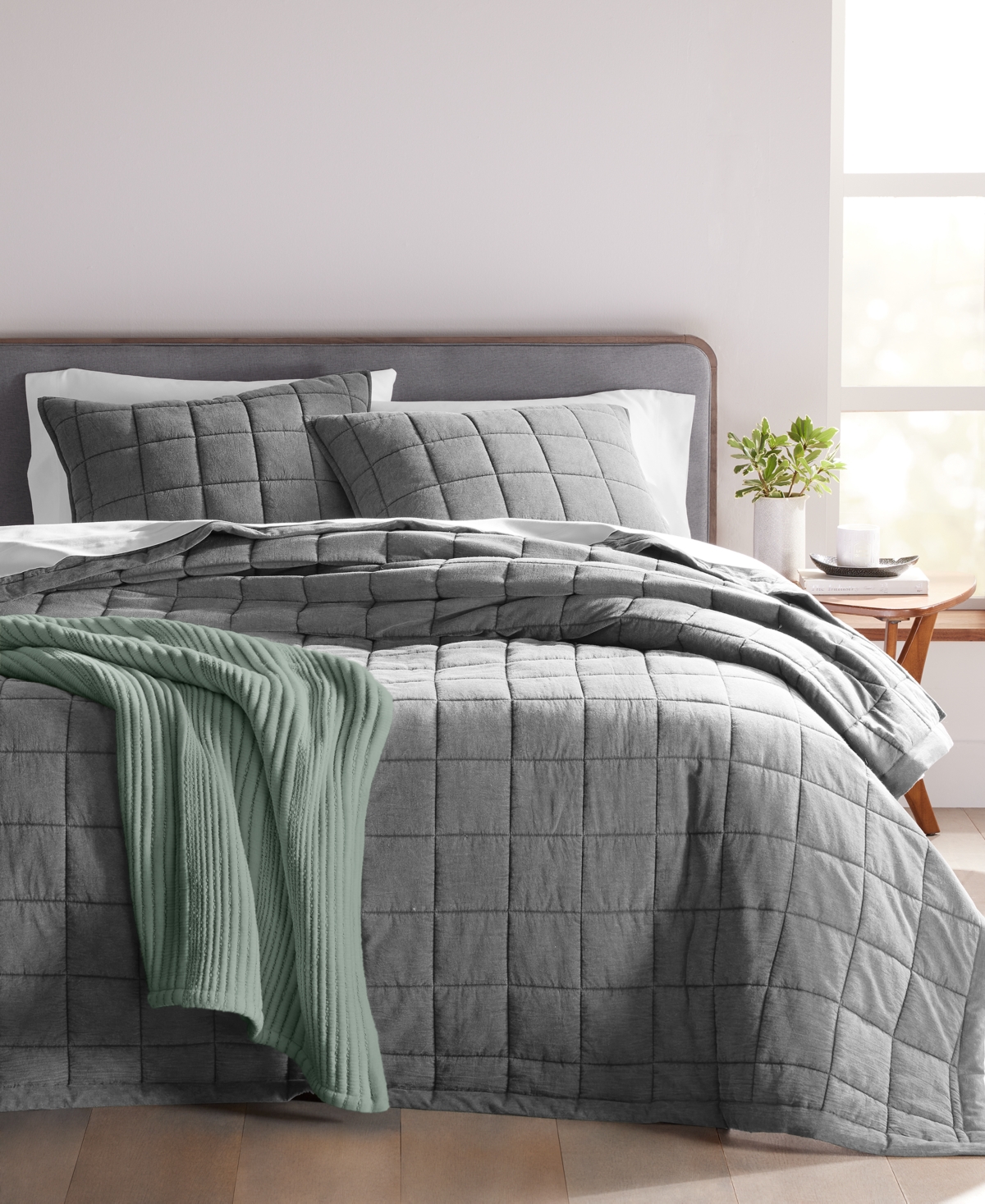 Oake Cloud Channel Throw, 50" X 60", Exclusively At Macy's In Green
