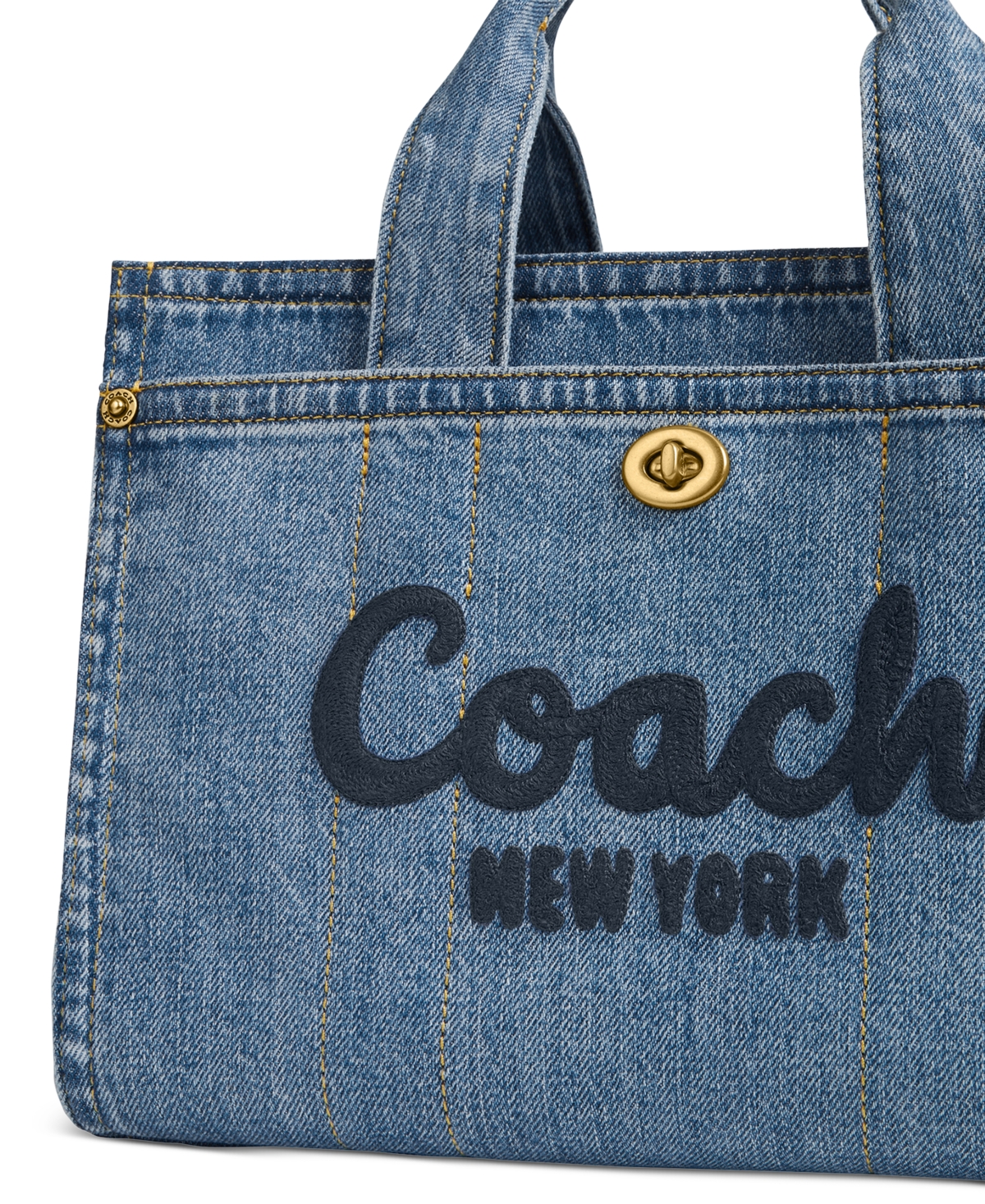 Coach Cargo Medium Denim Tote Bag 26