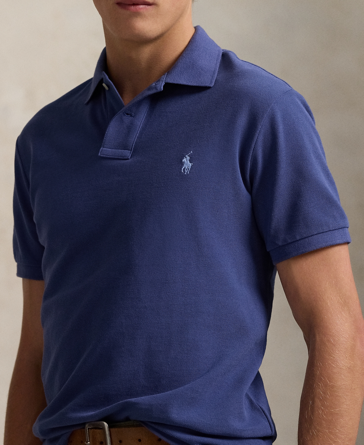 POLO RALPH LAUREN MEN'S CUSTOM SLIM FIT MESH POLO