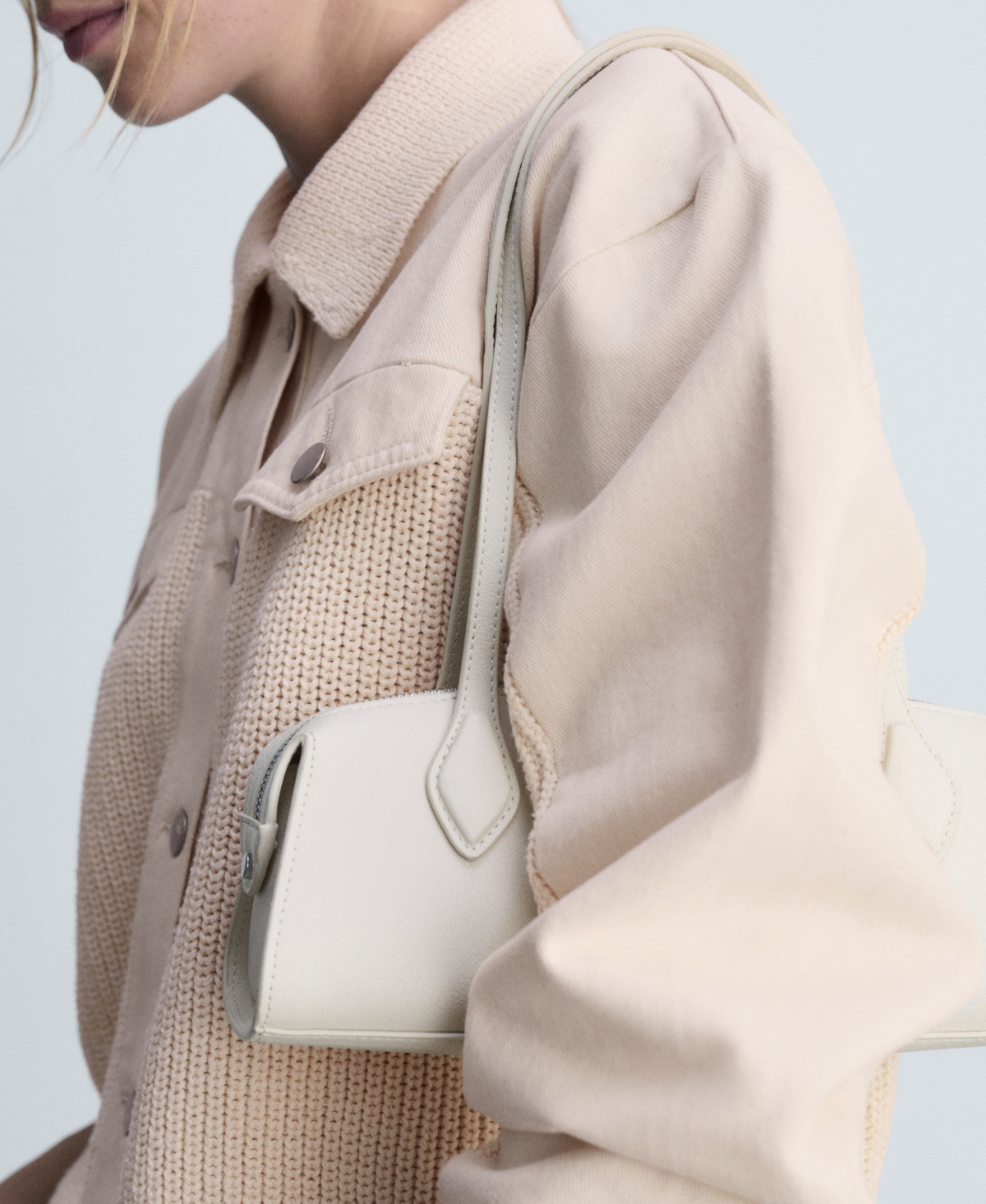 Mango Women's Combined Knitwear Jacket