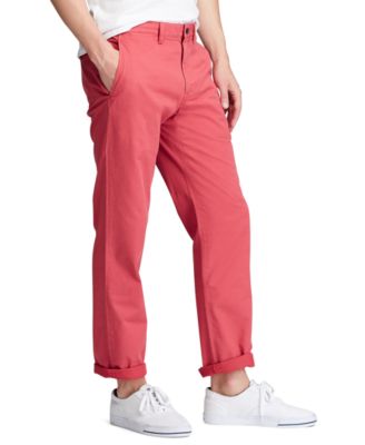 Men's Straight-Fit Washed Stretch Chino Pants
