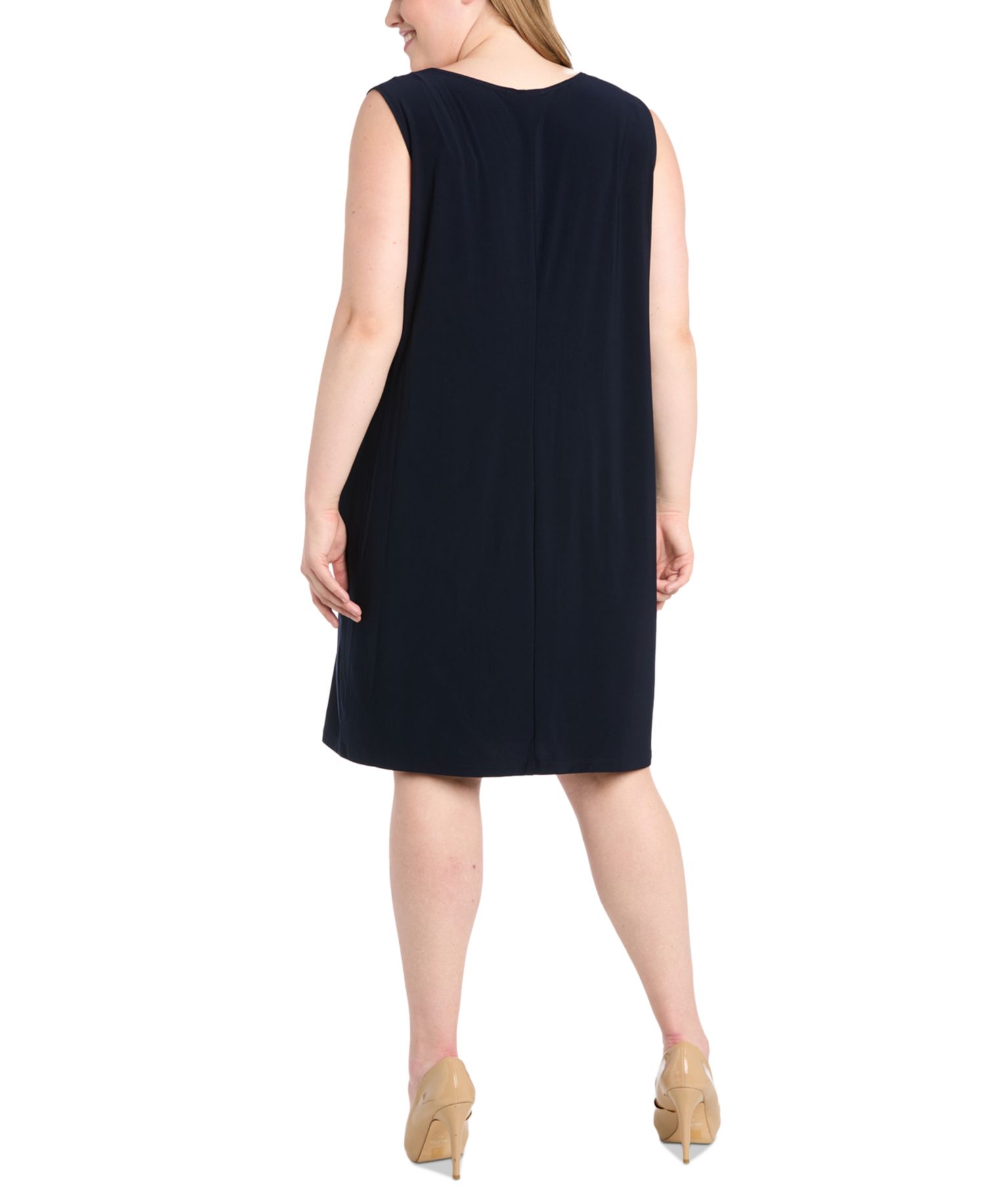 Plus Size Rhinestone-Trim Jacket & Sheath Dress