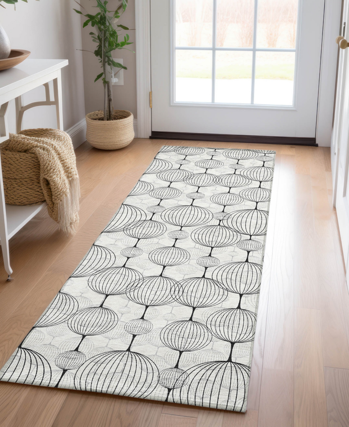 Addison Chantille Acn732 2'3"x7'6" Runner Area Rug In White
