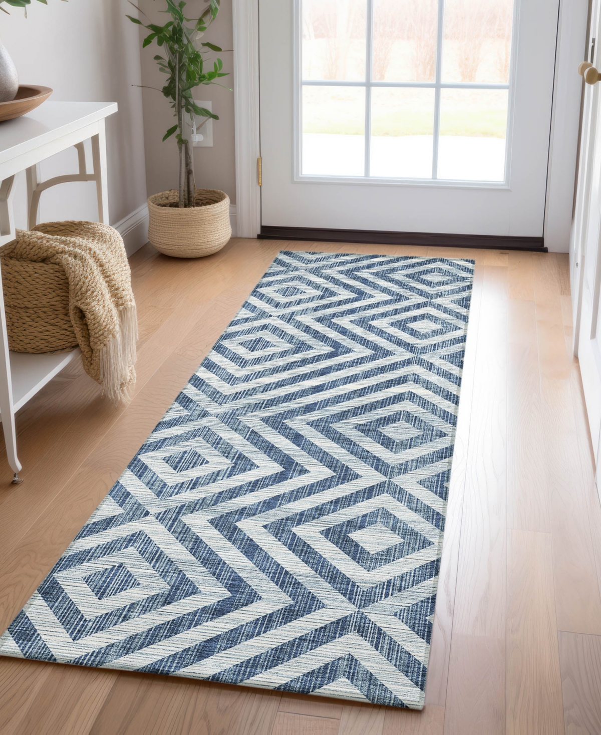 Addison Chantille Acn733 2'3"x7'6" Runner Area Rug In Navy