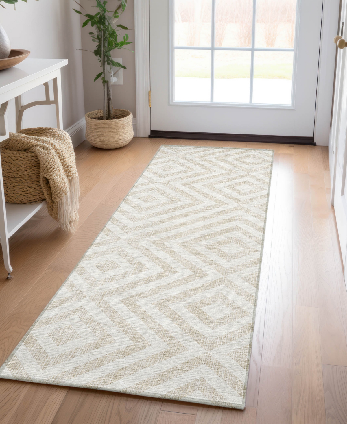 Addison Chantille Acn733 2'3"x7'6" Runner Area Rug In Ivory
