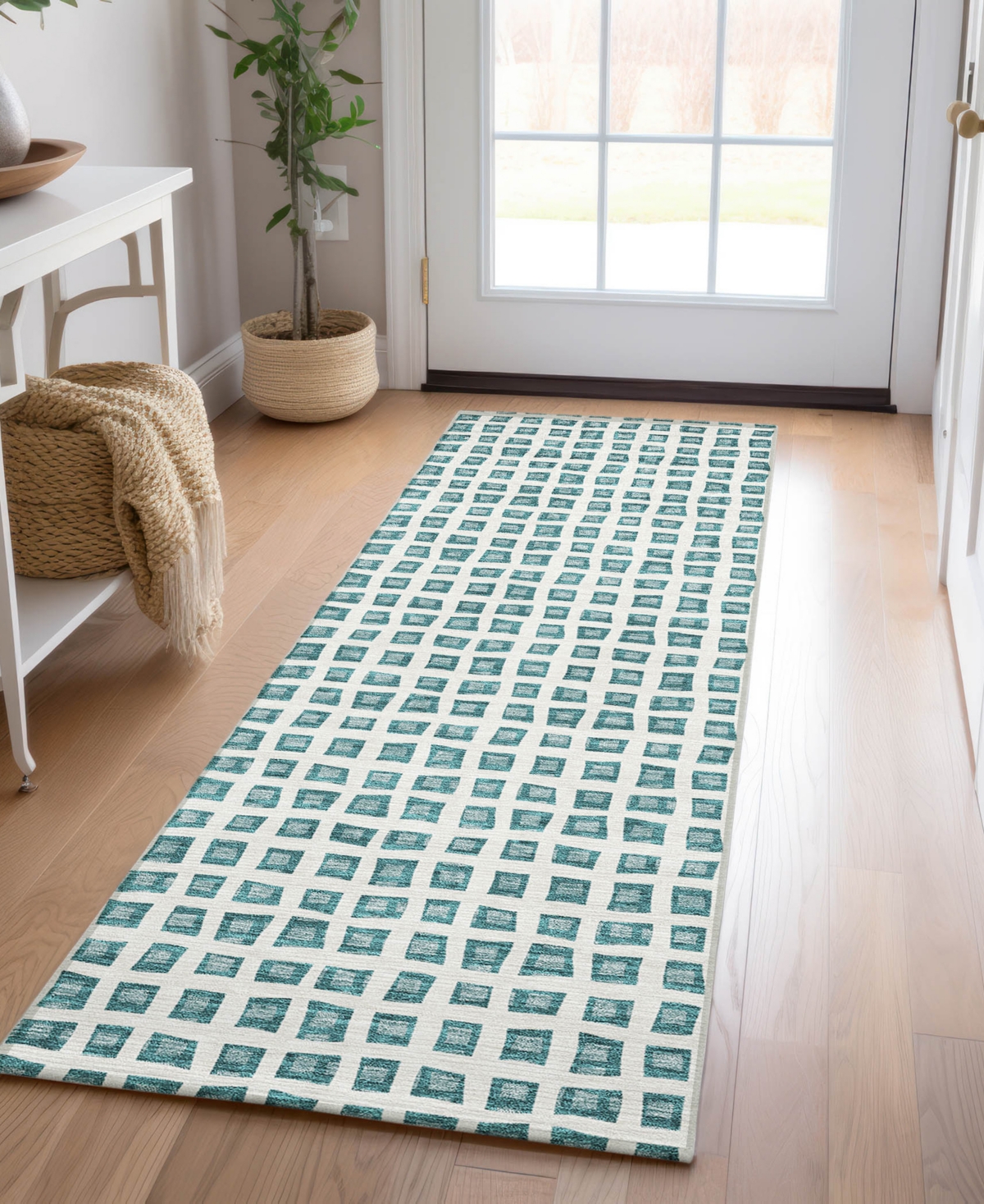 Addison Chantille Acn727 2'3"x7'6" Runner Area Rug In Teal