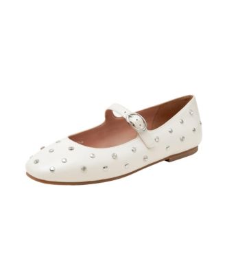 MILLIE Crystal Stud Mary Jane Flats