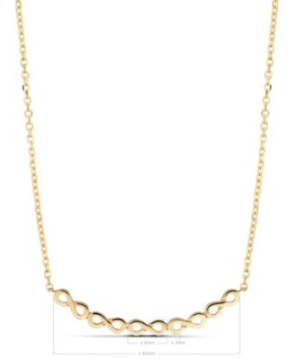 Infinity Chain Necklace in 14K Gold, 16 in adj to 18 in, approx. 4.1 grams