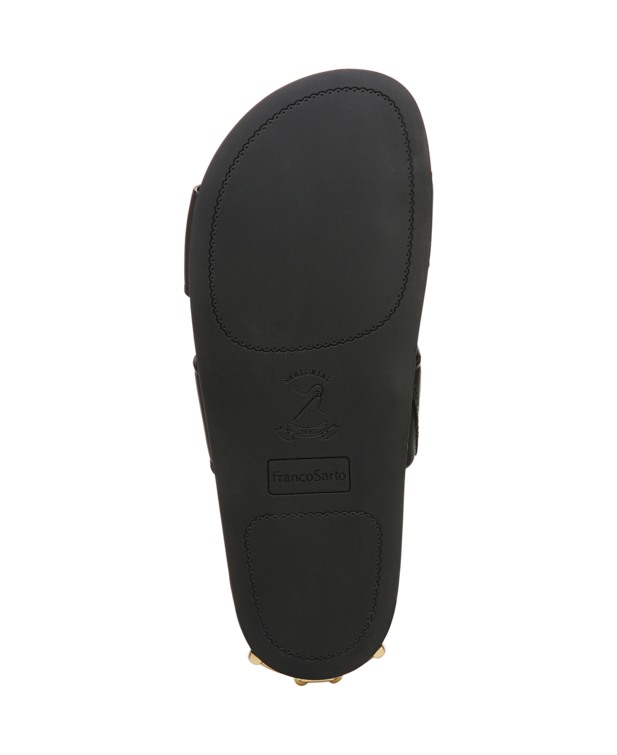 Franco Sarto Women's Britt Open Toe Slide Sandals In Black Leather