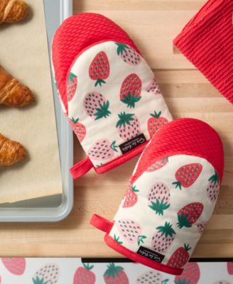 Fruit-Inspired Cotton Mini Oven Mitt Set, 8" x 5.5"