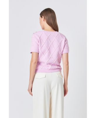Women's Diamond Pattern Knit