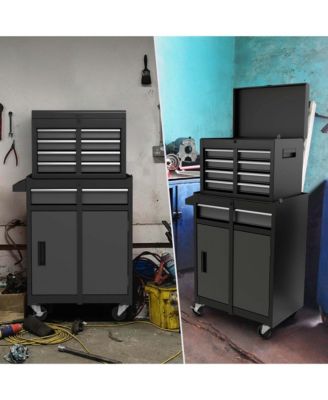 5-Drawer Rolling Tool Chest Cabinet Metal Tool Storage Box Lockable with Wheels