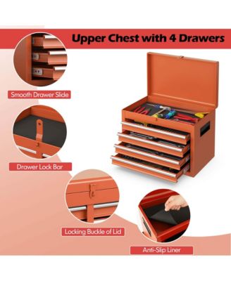 5-Drawer Rolling Tool Chest Cabinet Metal Tool Storage Box Lockable with Wheels
