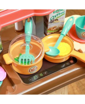 3 in 1 Play Kitchen Set, Foldable Pretend Play Toys for 3-6 Years Old