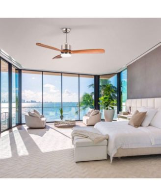 GUNUN 52 Inch Reversible Ceiling Fan with LEDAdjustable Temperature