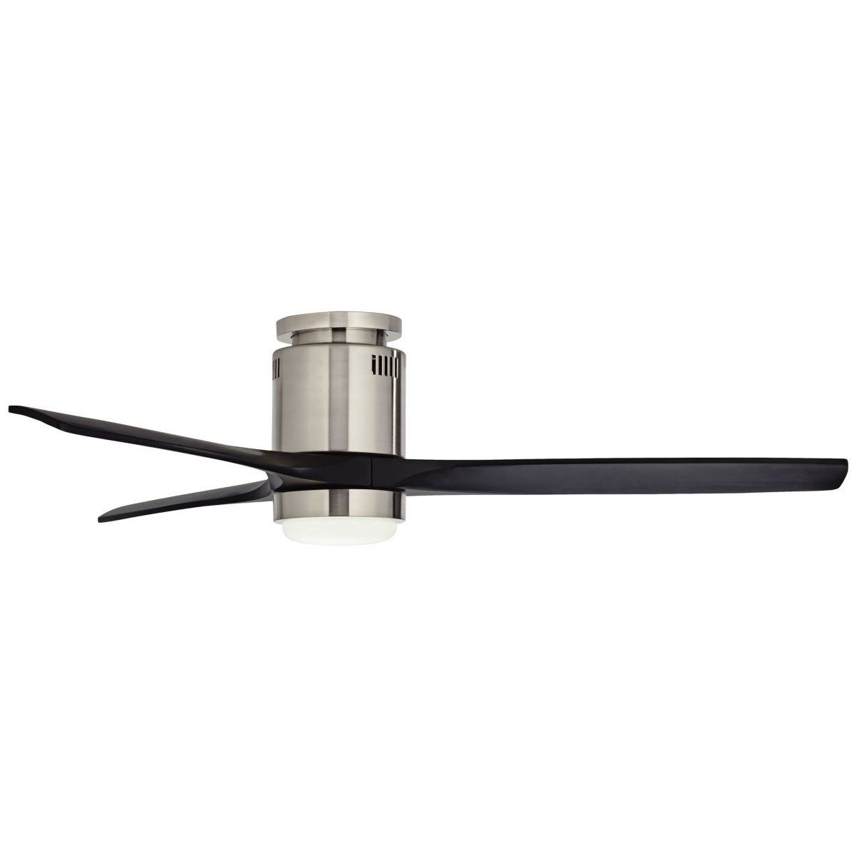 Casa Vieja Windspun Modern Indoor Ceiling Fan 3 Blade Led Light Remote Control Brushed Nickel FinishWood Blades Bedroom Living Room Kitchen