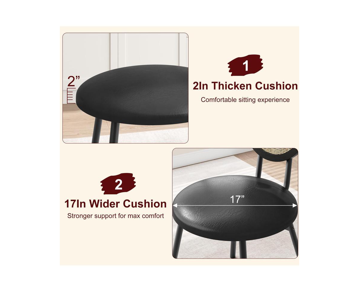 gaomon Dining Chairs Set of 2, Kitchen Chairs with Thicken Upholstered, ModernDining Room Chairs Set of 2, Space Saving Dining Chairs with Meta