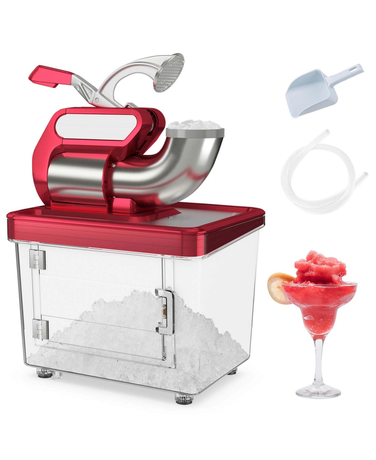 Costway 660LBS/H Commercial Ice Crusher with Dual Blades Safety On/Off Switch for Home