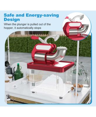 660LBS/H Commercial Ice Crusher with Dual Blades Safety On/Off Switch for Home