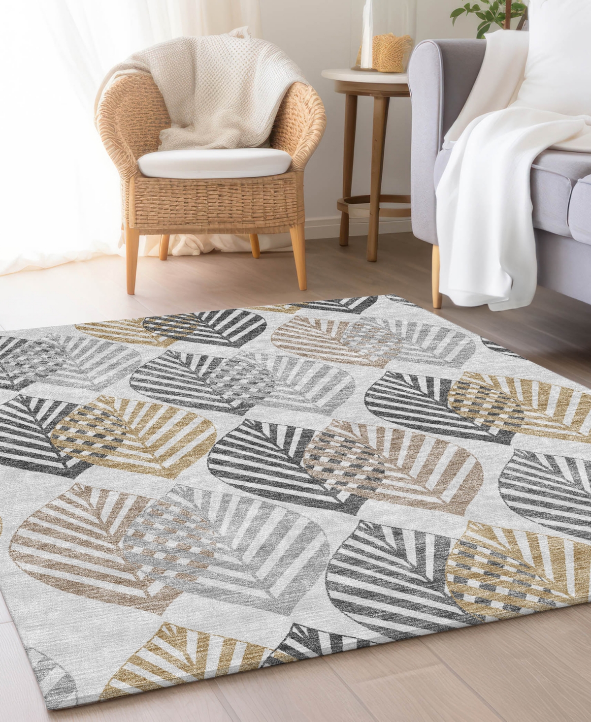 Addison Chantille Acn744 8'x10' Area Rug In Silver