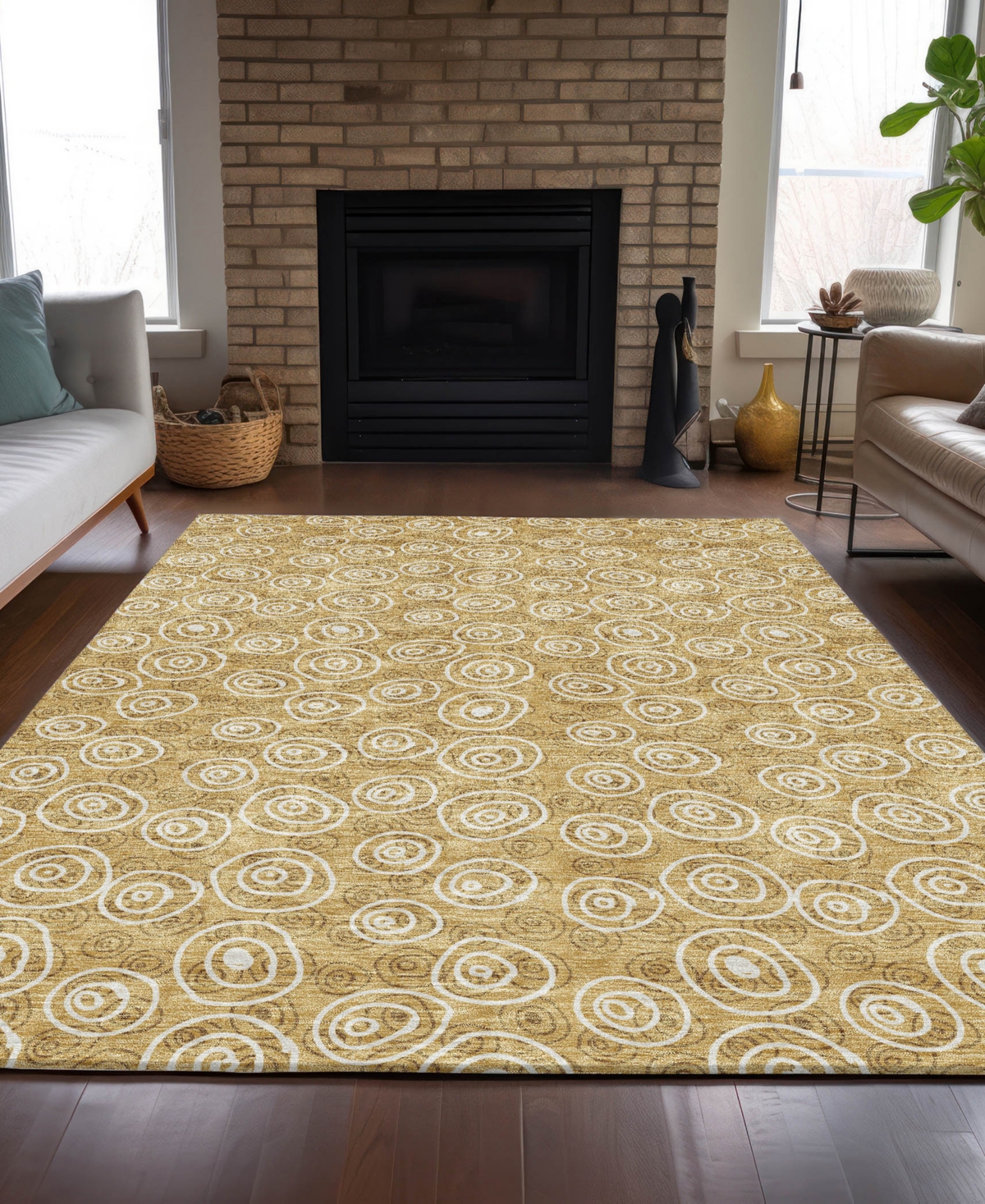 Addison Chantille Acn728 3'x5' Area Rug In Gold